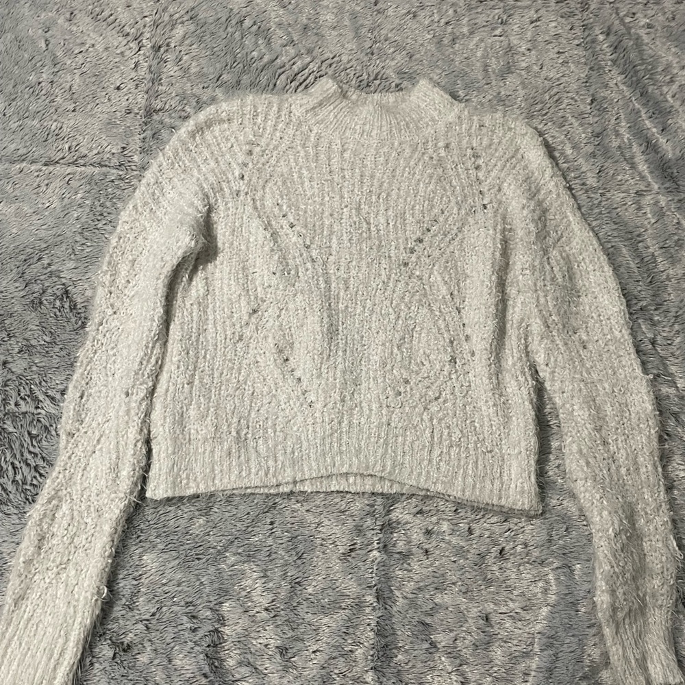 Ardene white fuzzy sweater